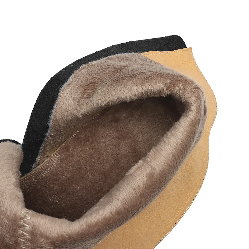 2025 New Trend Autumn Winter Women Split Leather High Block Heels Western Boots Black Brown Fashion Pointed Toe Slip-On Boots