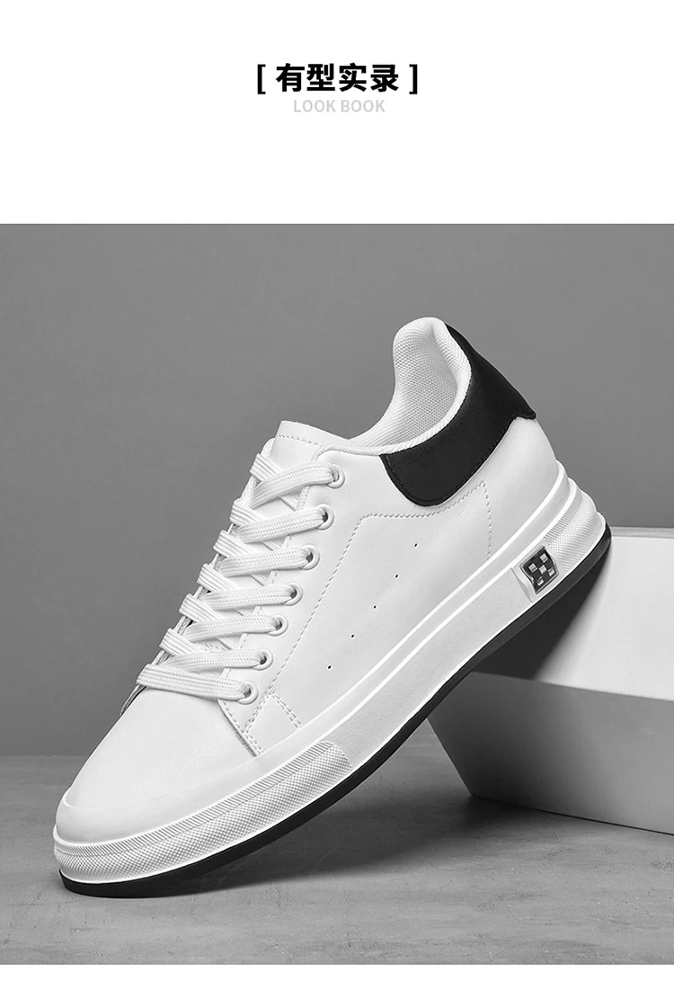 Elevator Shoes Men 6cm 8cm 10cm Lifting Board Shoes White Platform Male Sneakers Hidden Height Increase Sports Casual Shoes 2025