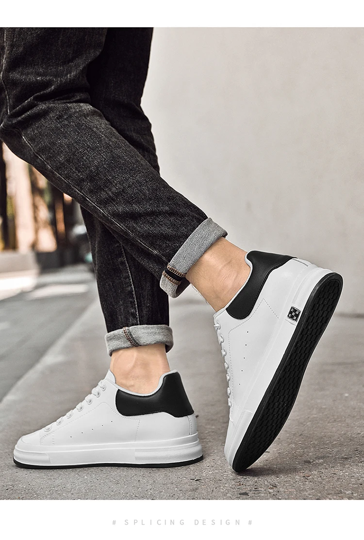 Elevator Shoes Men 6cm 8cm 10cm Lifting Board Shoes White Platform Male Sneakers Hidden Height Increase Sports Casual Shoes 2025