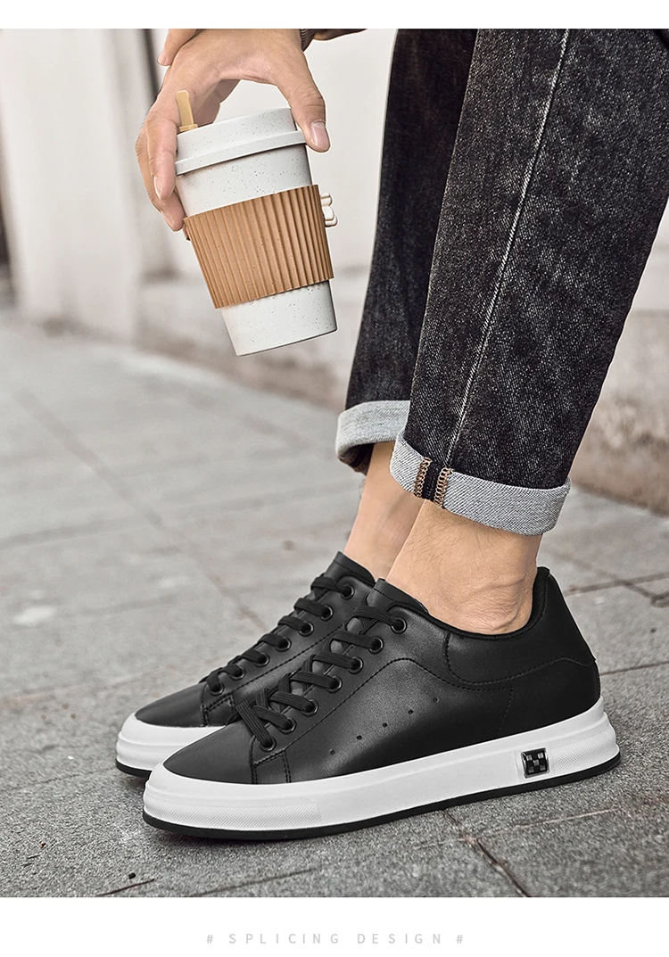 Elevator Shoes Men 6cm 8cm 10cm Lifting Board Shoes White Platform Male Sneakers Hidden Height Increase Sports Casual Shoes 2025