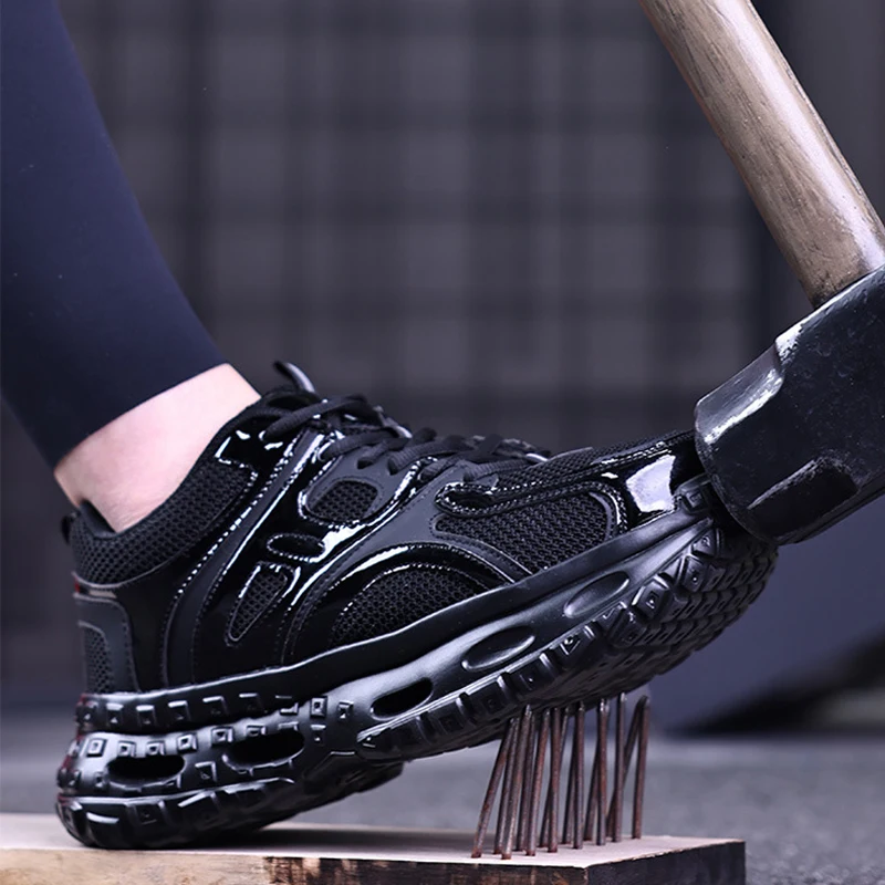 Fashion Women's Safety Shoes Anti-smash Anti-Puncture Work Sneakers Steel Toe Shoes Breathable Lightweight Protection Shoes 2026