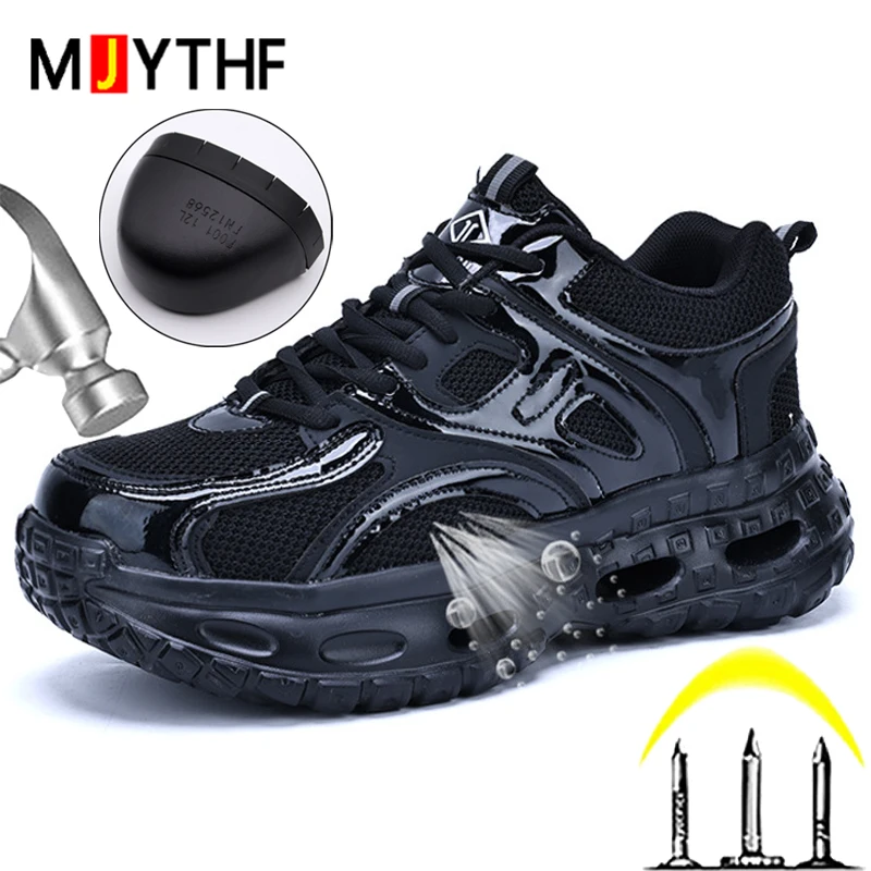 Fashion Women's Safety Shoes Anti-smash Anti-Puncture Work Sneakers Steel Toe Shoes Breathable Lightweight Protection Shoes 2026