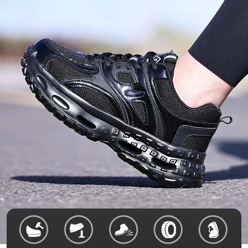 Fashion Women's Safety Shoes Anti-smash Anti-Puncture Work Sneakers Steel Toe Shoes Breathable Lightweight Protection Shoes 2026