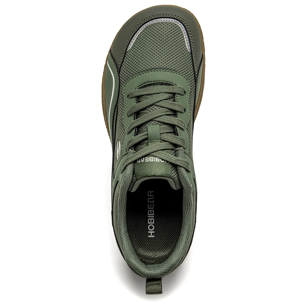 HOBIBEAR Men Wide Toe Shoes Barefoot Walking Sneakers Outdoor Travel Lace Up Running Shoes for Unisex