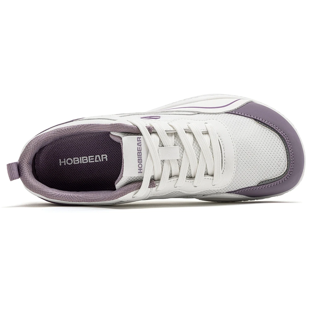 HOBIBEAR Men Wide Toe Shoes Barefoot Walking Sneakers Outdoor Travel Lace Up Running Shoes for Unisex