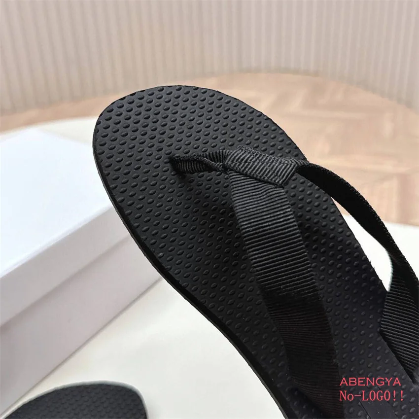 Elastic Fabric Flip Flops Flat Slippers Women Split Toe Designer Flat Mules Slides Summer Casual Lovers Beach Vacation Shoes
