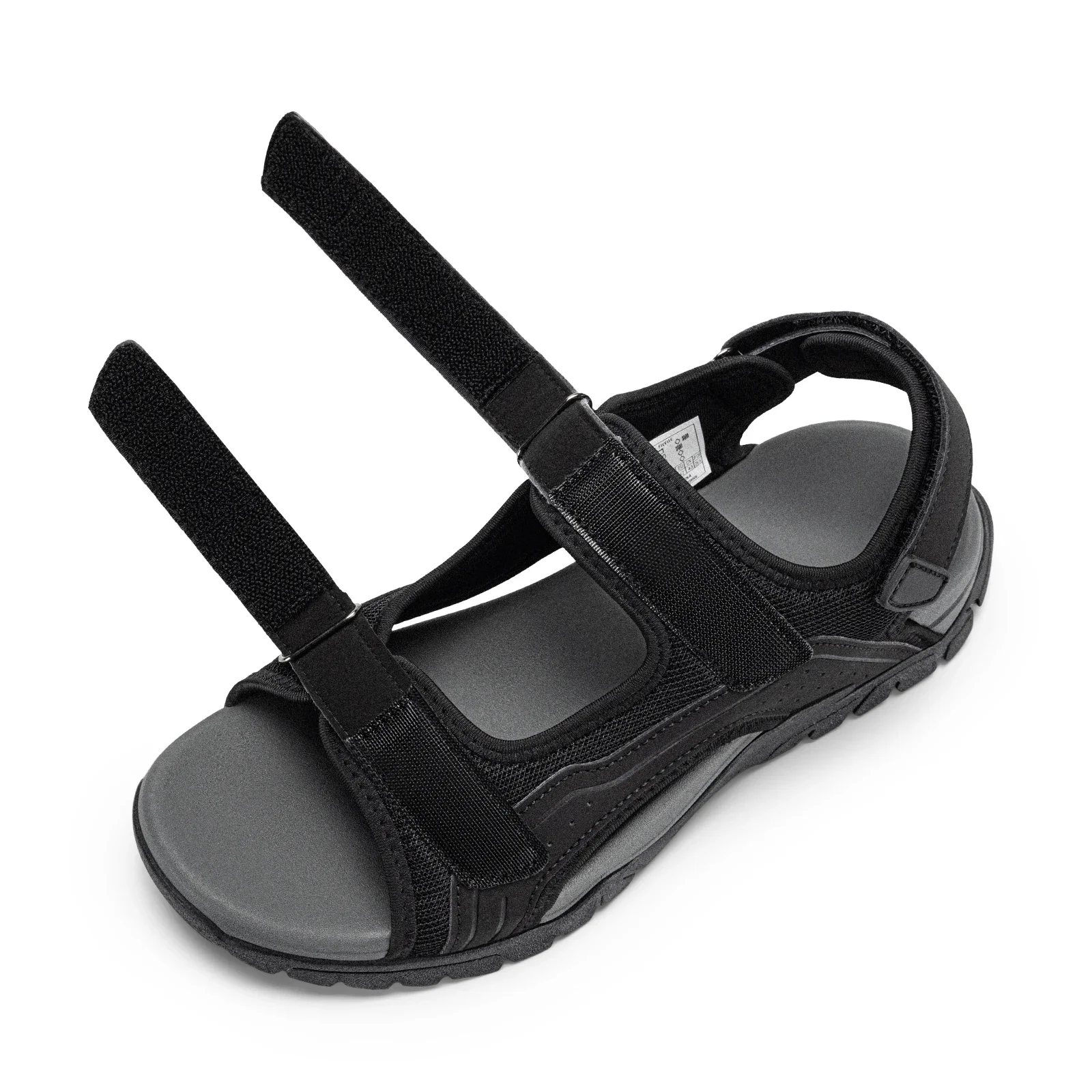 FitVille Mens Beach Sandals Wide Toe Box Walking Athletic Sandal For Men With Arch Support Cushion Slip-Resistant Beach Shoes