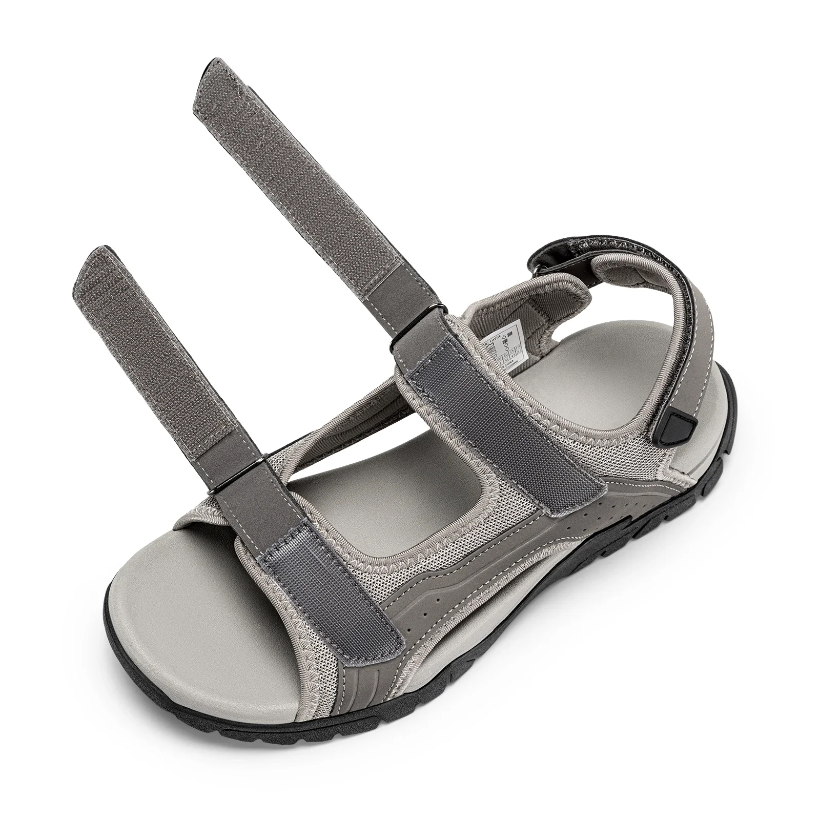 FitVille Mens Beach Sandals Wide Toe Box Walking Athletic Sandal For Men With Arch Support Cushion Slip-Resistant Beach Shoes