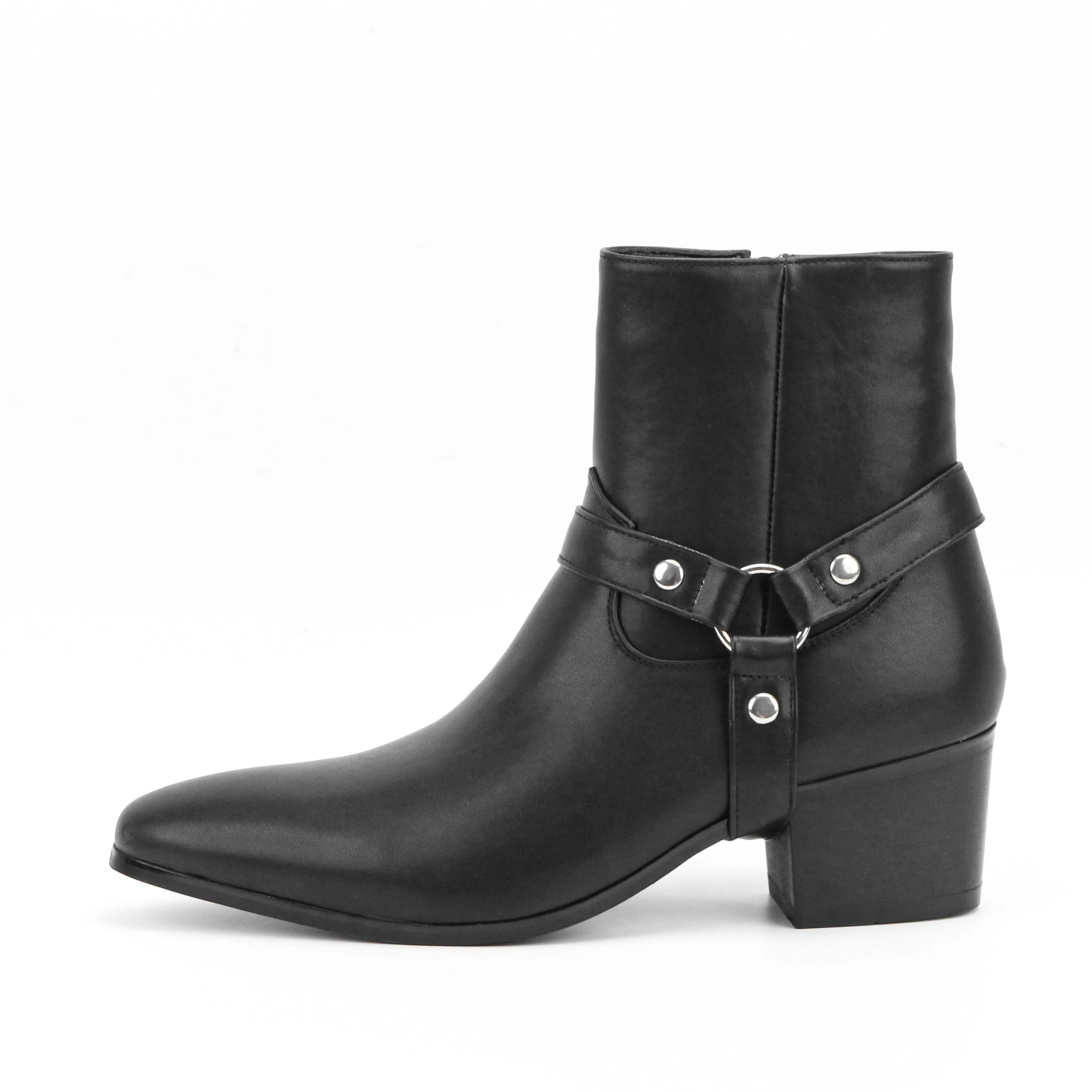 Men's High-Heeled Chelsea Double Elastic Boots
