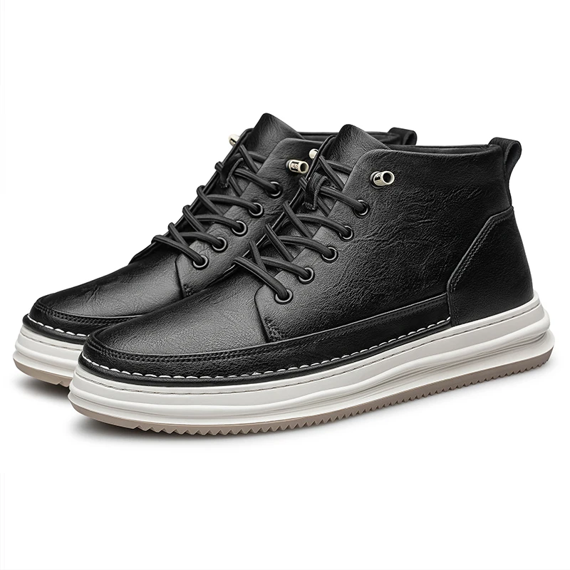 Men  Ankel Boots Elevator Lift Height Increase Insoles 6cm Man Platform Soles Plus Size 38-44