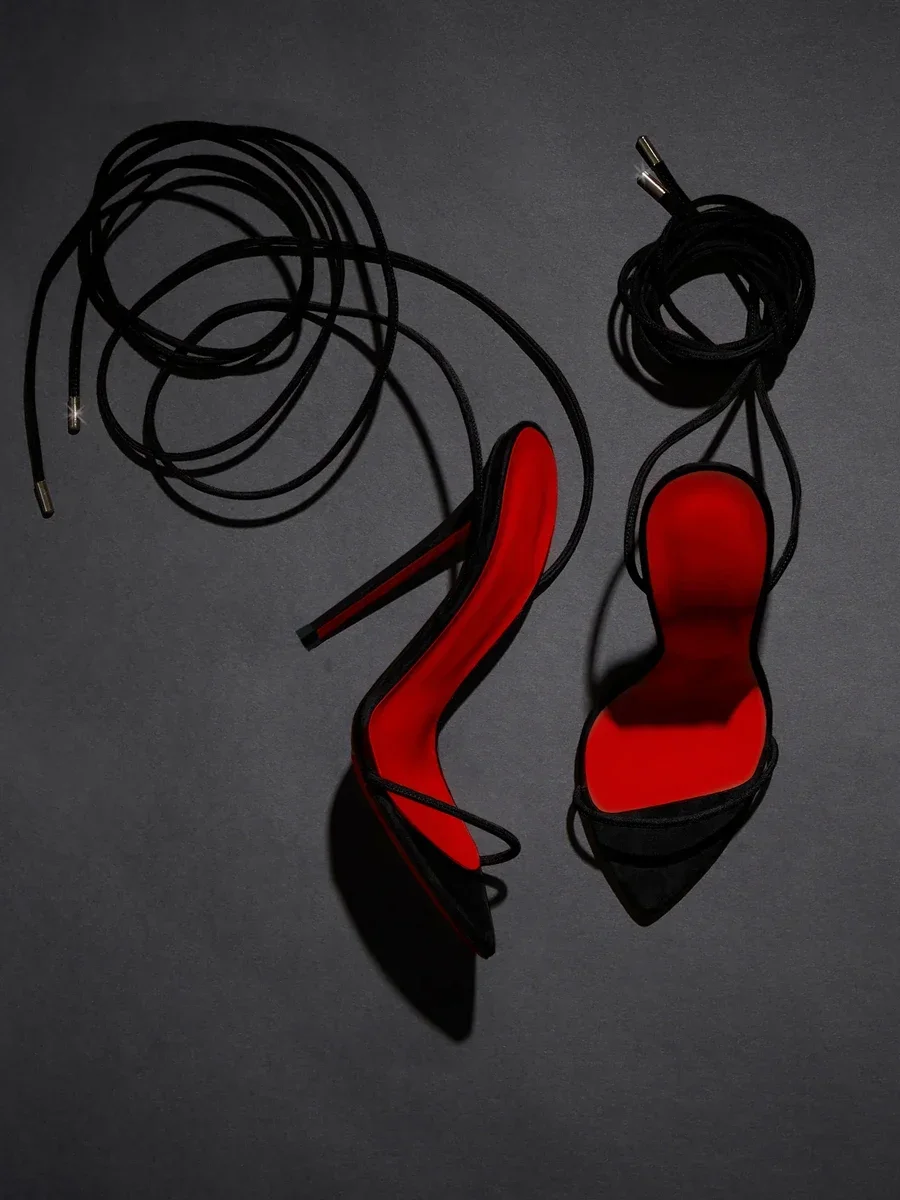 New 12cm pointed strap slim strap sexy super high heels sandals size 33-46 slim heel versatile sandals for women