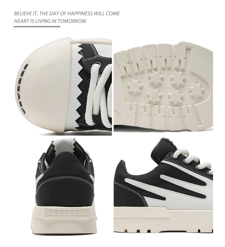 2025 Big Head Men and Women Niche Design Thick Baseplate Couple Ugly Cute Bread Sneakers Platform Shoes
