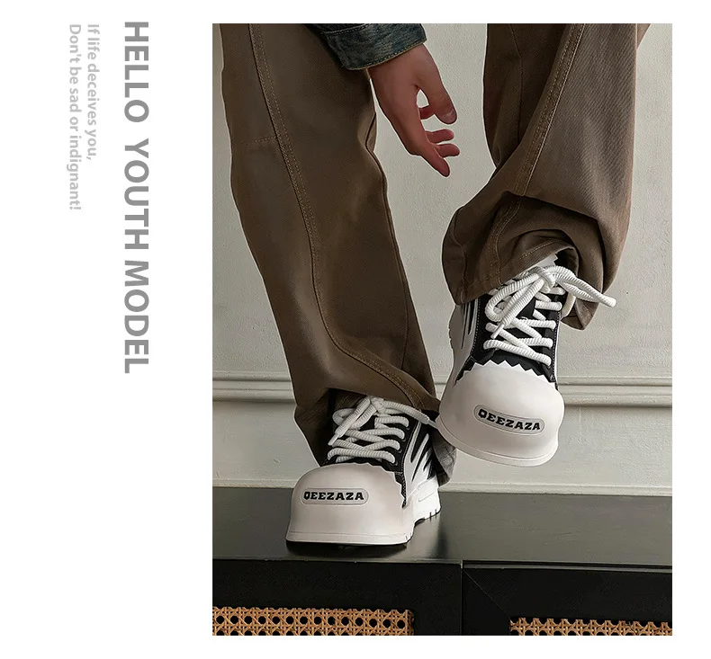 2025 Big Head Men and Women Niche Design Thick Baseplate Couple Ugly Cute Bread Sneakers Platform Shoes