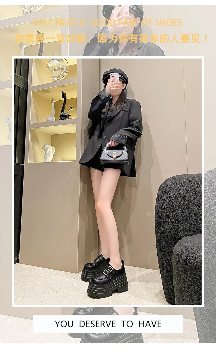 New Spring 10CM Platform Women Loafers Shoes Flats Casual Walking Shoes Woman 2025 Designer Leather Sneakers Mujer Zapatos Pumps