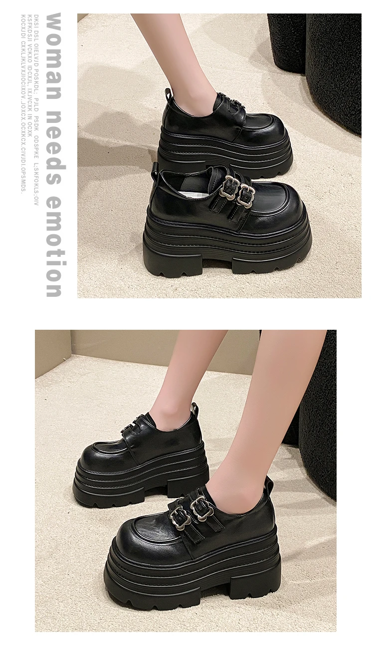 New Spring 10CM Platform Women Loafers Shoes Flats Casual Walking Shoes Woman 2025 Designer Leather Sneakers Mujer Zapatos Pumps