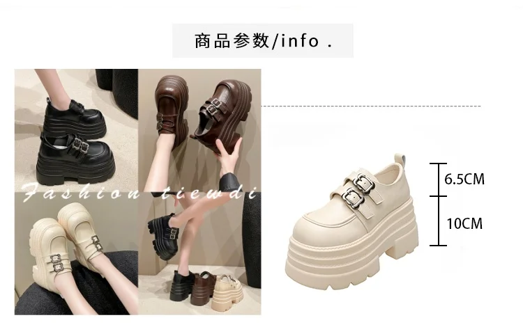 New Spring 10CM Platform Women Loafers Shoes Flats Casual Walking Shoes Woman 2025 Designer Leather Sneakers Mujer Zapatos Pumps