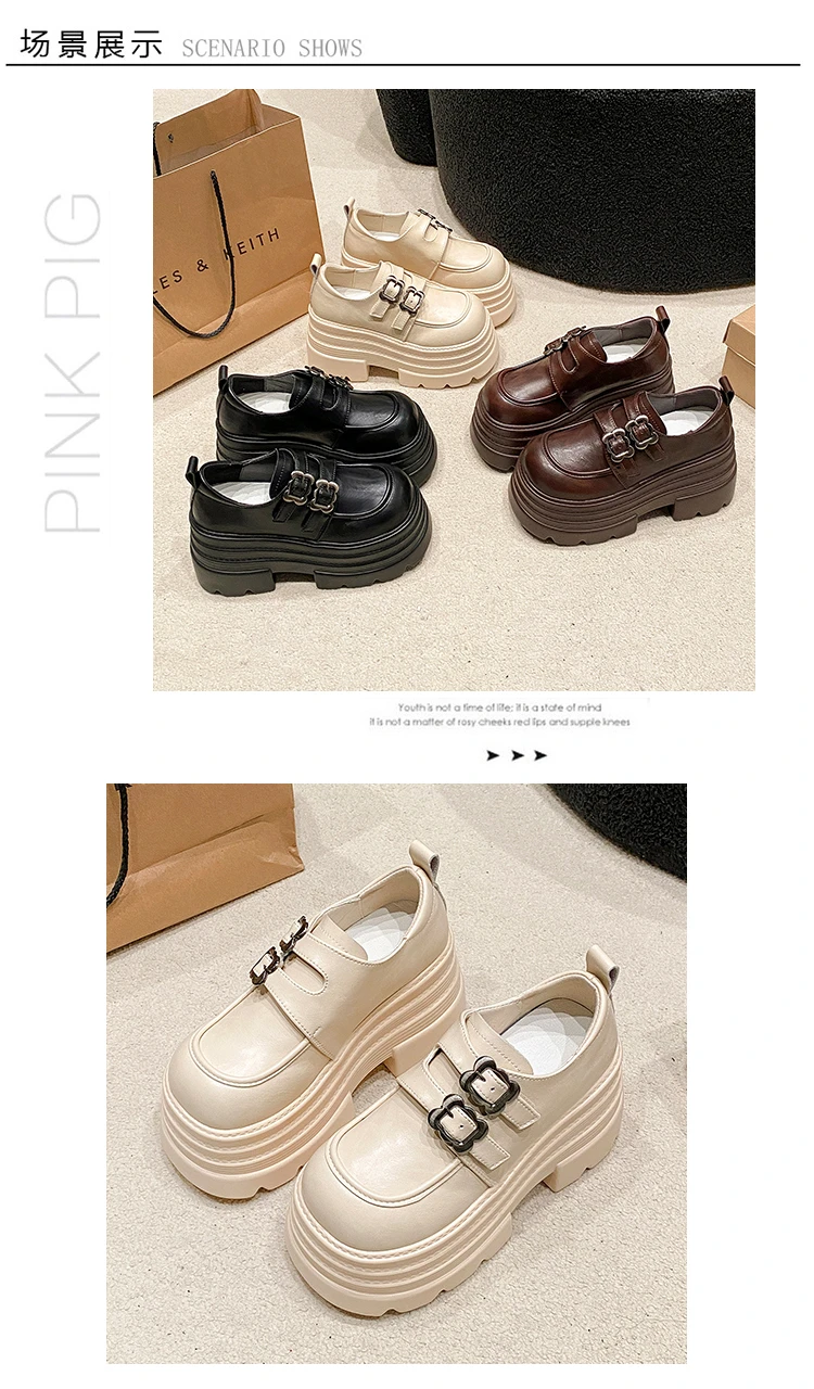 New Spring 10CM Platform Women Loafers Shoes Flats Casual Walking Shoes Woman 2025 Designer Leather Sneakers Mujer Zapatos Pumps