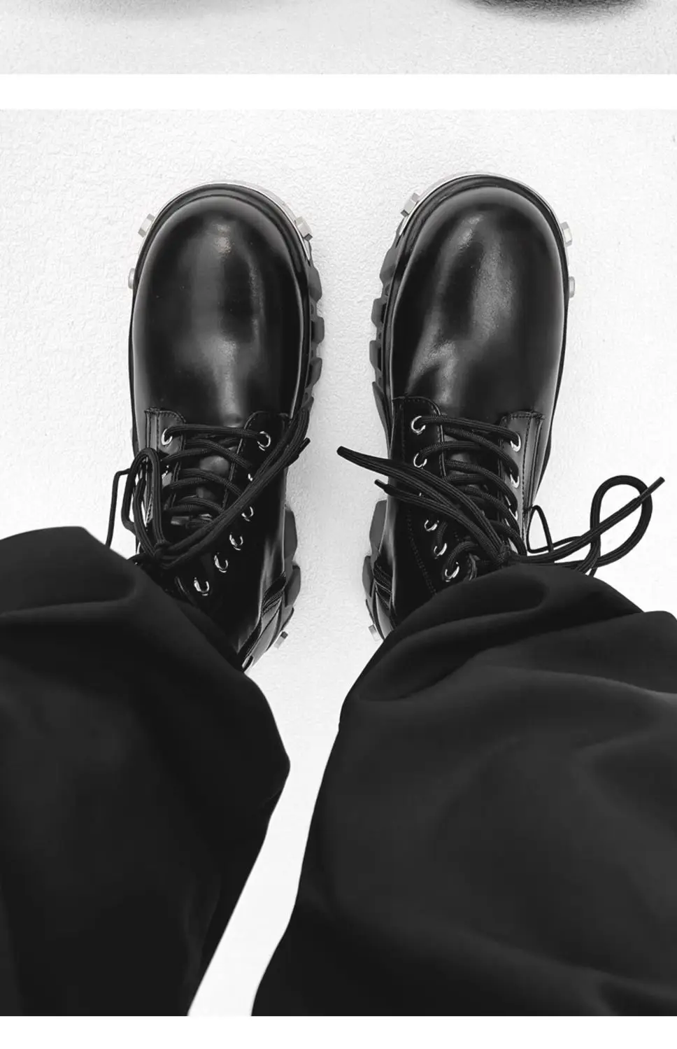 2025 New Trendy Heightening 8cm Bulldozer Men's Handsome British Style Platform Motorcycle Short Boots