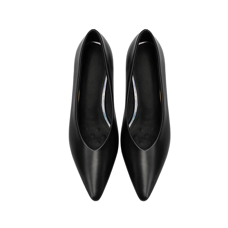 NEW 2025 Women Trend Split Leather Pumps Office Heels Sexy Women Beige Brown Black Pointed Toe Thin Heel Party Shoes Plus Size