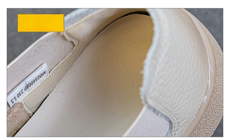 Jiany Women's Shoes 2025 New Style Top Layer Cowhide Single Shoes, Women's Retro and Simple Flat Shoes, Casual Sports Shoes