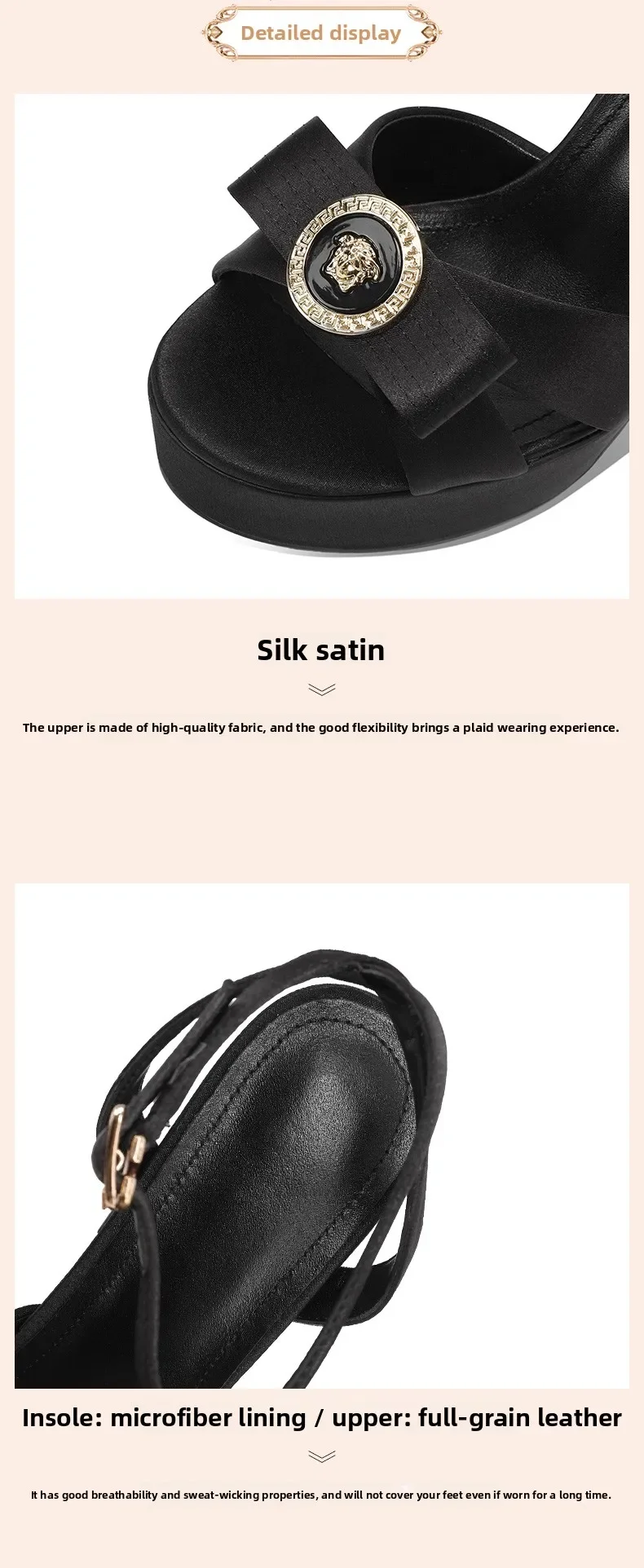 Arden Furtado Summer Purple Satin Platform Sandals Round Toe Bowknot Super High Heel One Word Buckle Banquet Party Shoes