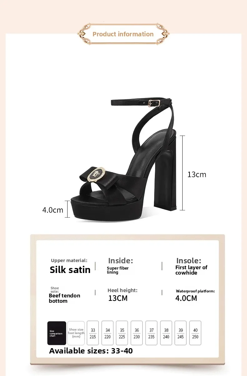 Arden Furtado Summer Purple Satin Platform Sandals Round Toe Bowknot Super High Heel One Word Buckle Banquet Party Shoes