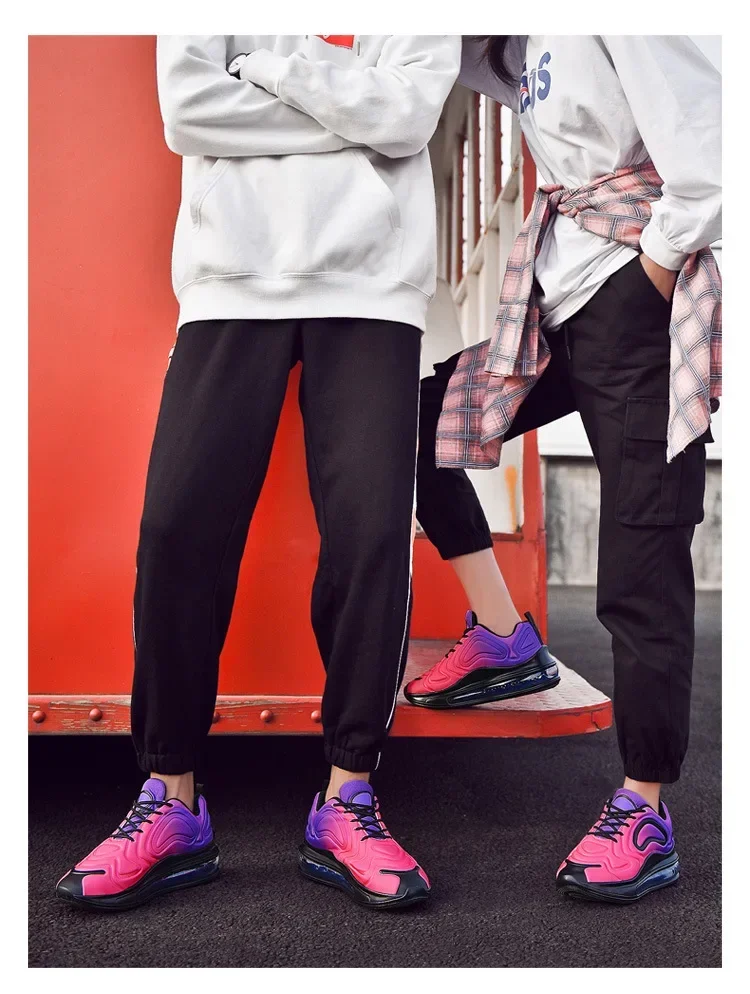 2025 New Women's Low-Top Running Shoes Fashionable Casual Sports Sneakers Large Size Couples Shoes Air Cushion Mesh Upgraded