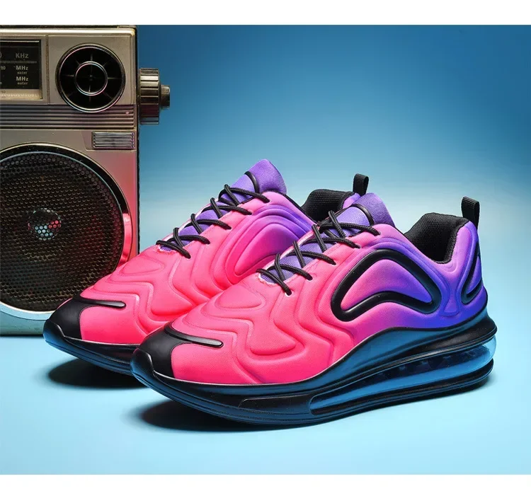 2025 New Women's Low-Top Running Shoes Fashionable Casual Sports Sneakers Large Size Couples Shoes Air Cushion Mesh Upgraded