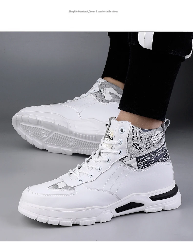 Man Elevator Boots Hidden Heels Genuine Leather Ankle Boots 7CM Invisible Height Increasing Shoes Men Casual Inner Increase Shoe