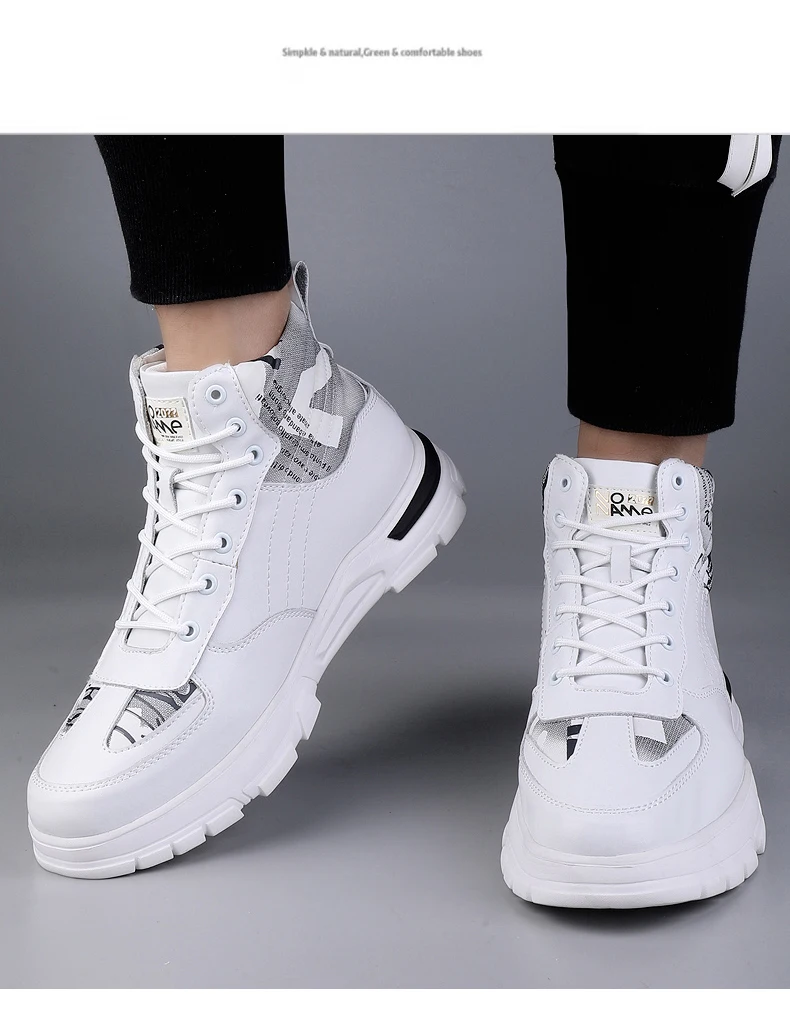 Man Elevator Boots Hidden Heels Genuine Leather Ankle Boots 7CM Invisible Height Increasing Shoes Men Casual Inner Increase Shoe