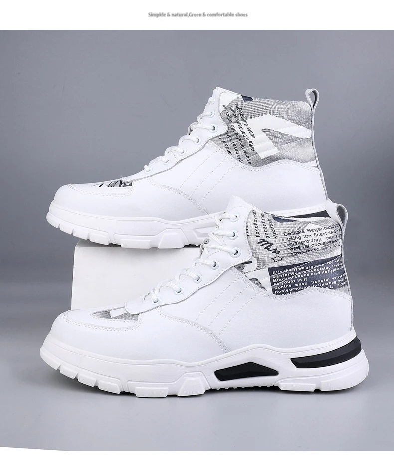 Man Elevator Boots Hidden Heels Genuine Leather Ankle Boots 7CM Invisible Height Increasing Shoes Men Casual Inner Increase Shoe