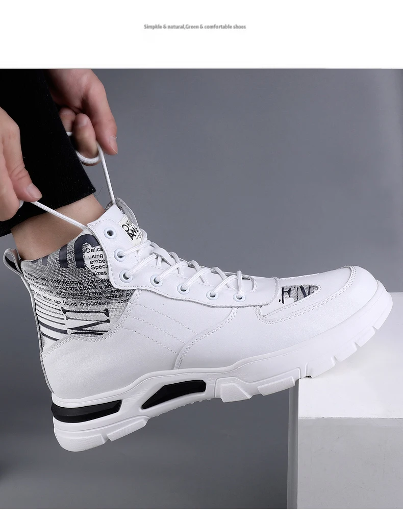 Man Elevator Boots Hidden Heels Genuine Leather Ankle Boots 7CM Invisible Height Increasing Shoes Men Casual Inner Increase Shoe