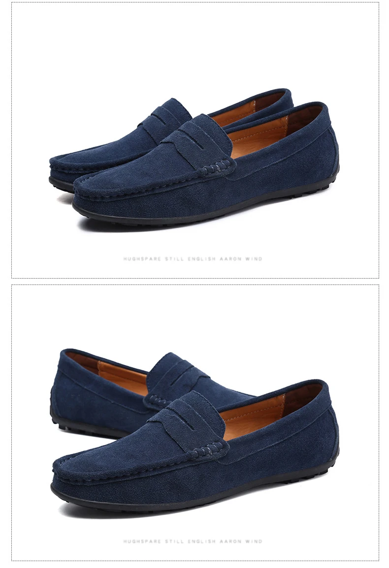 DEKABR Big Size 38~49 Men Loafers Real Leather Fashion Boat Shoes Brand Mens Casual Leather Male Flat Shoes