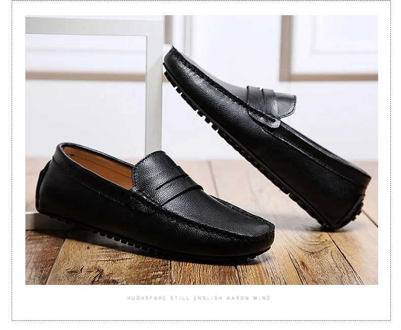DEKABR Big Size 38~49 Men Loafers Real Leather Fashion Boat Shoes Brand Mens Casual Leather Male Flat Shoes