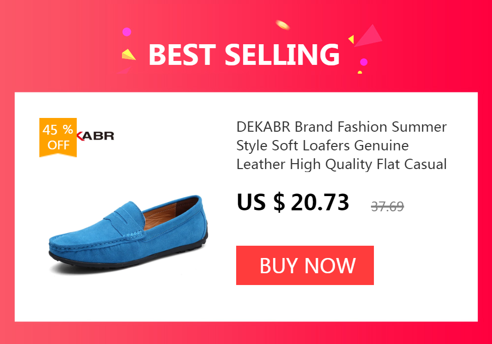 DEKABR Big Size 38~49 Men Loafers Real Leather Fashion Boat Shoes Brand Mens Casual Leather Male Flat Shoes