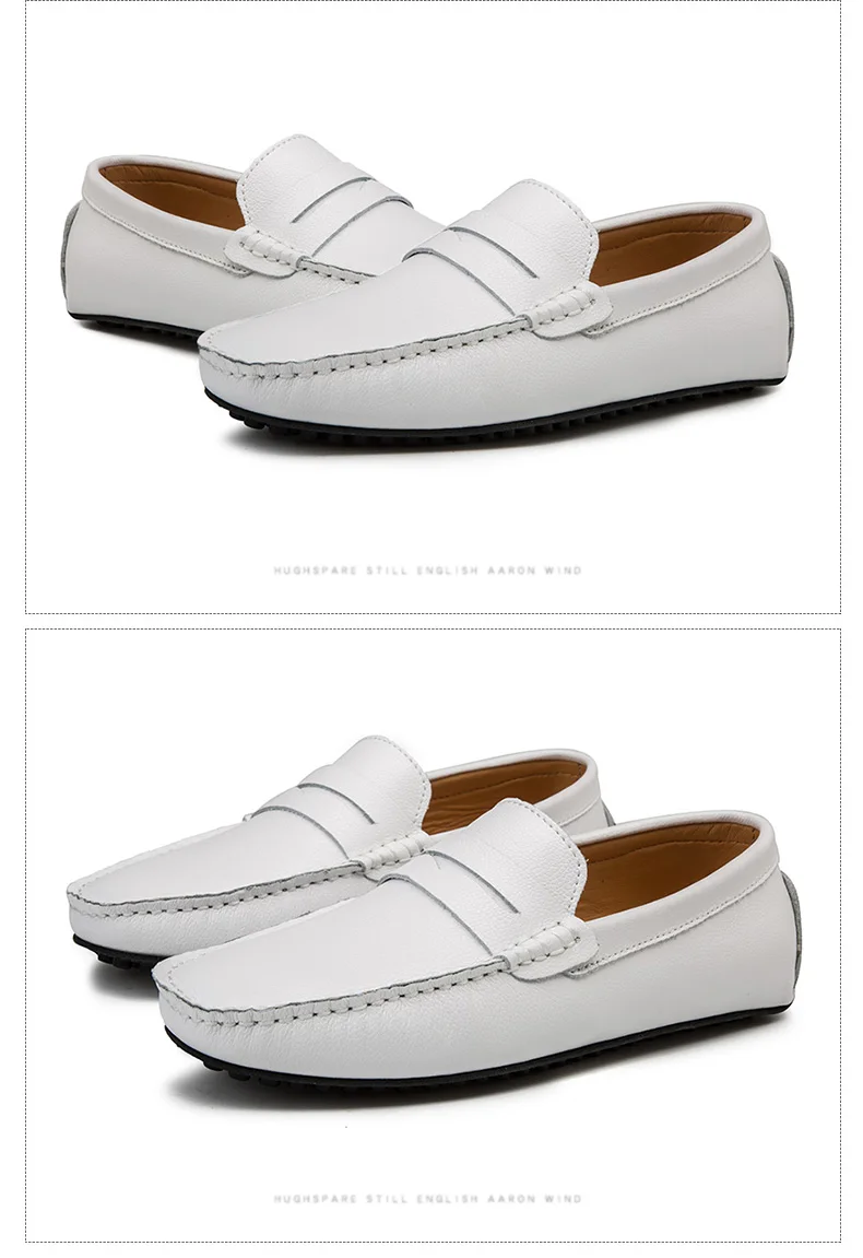 DEKABR Big Size 38~49 Men Loafers Real Leather Fashion Boat Shoes Brand Mens Casual Leather Male Flat Shoes