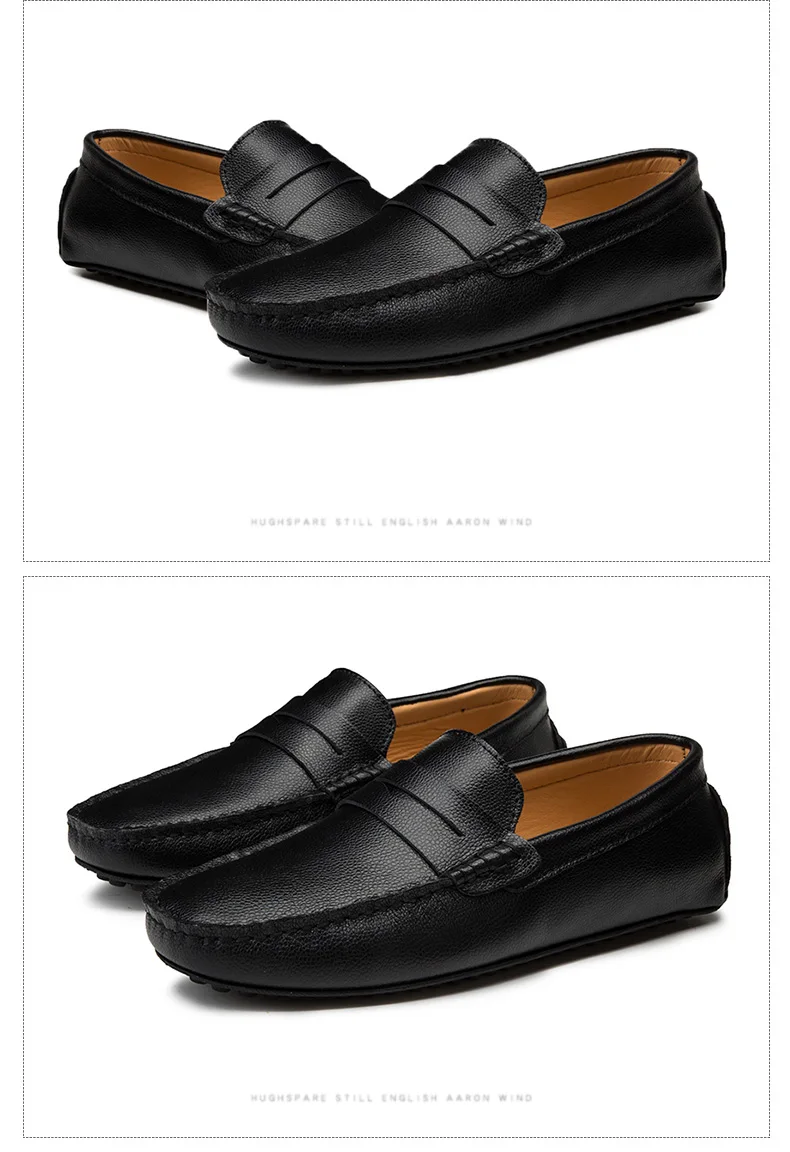 DEKABR Big Size 38~49 Men Loafers Real Leather Fashion Boat Shoes Brand Mens Casual Leather Male Flat Shoes