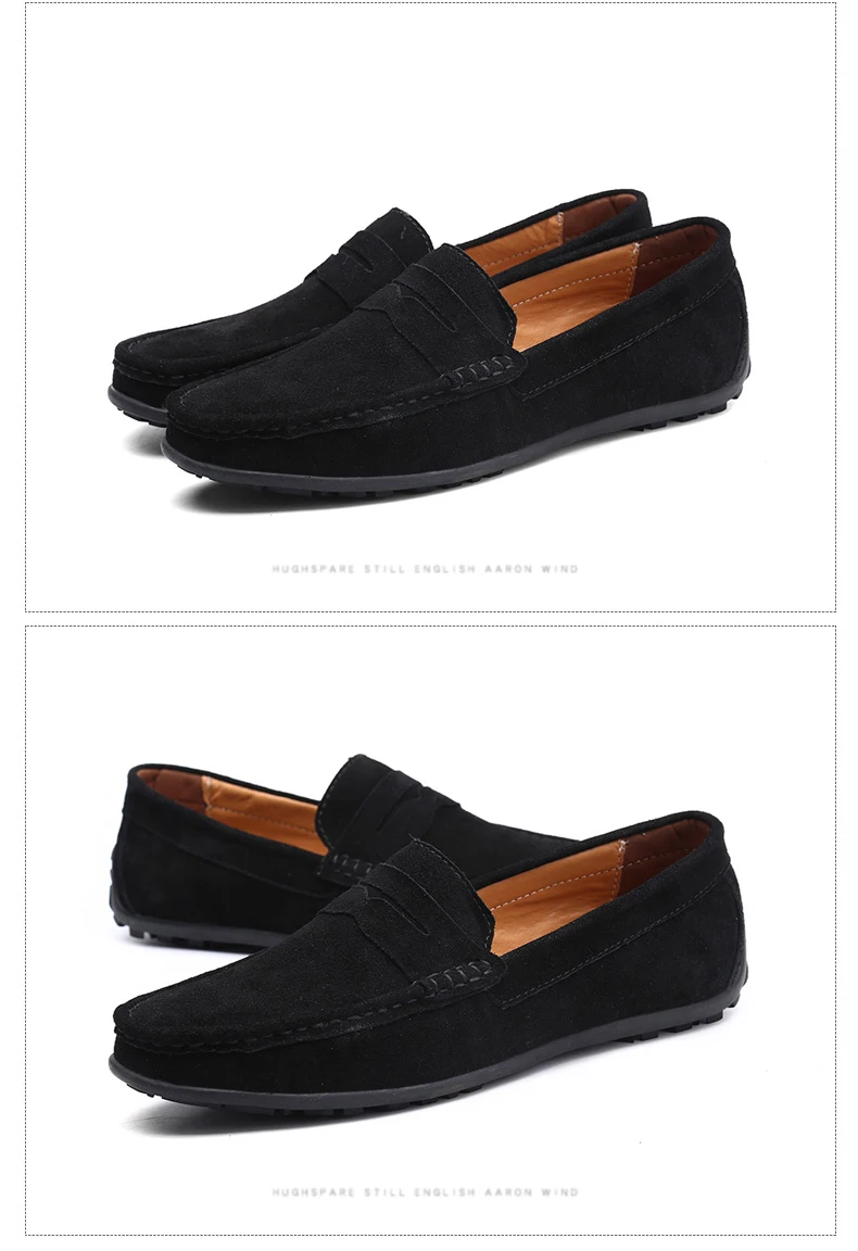 DEKABR Big Size 38~49 Men Loafers Real Leather Fashion Boat Shoes Brand Mens Casual Leather Male Flat Shoes