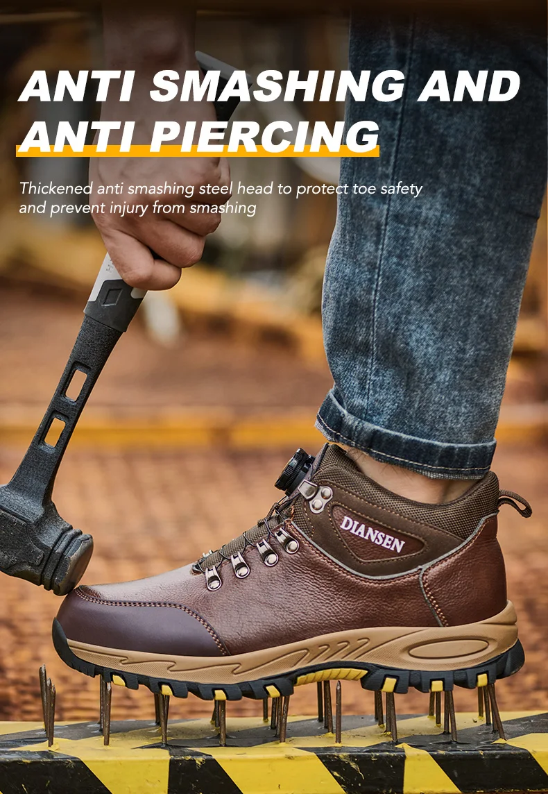 Lightweight Men's Steel Toe Protective Safety Shoes, Puncture Resistant, Smash Resistant, And Slip Resistant Men's Safety Shoes For Construction Site Safety Protection Work Safety Shoes