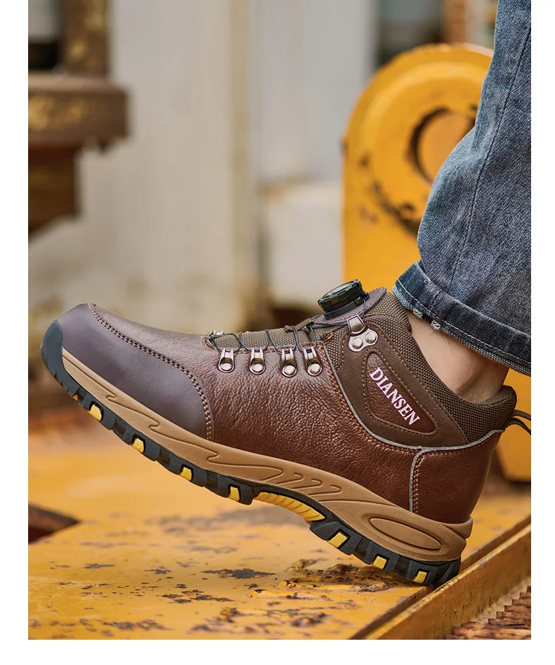 Lightweight Men's Steel Toe Protective Safety Shoes, Puncture Resistant, Smash Resistant, And Slip Resistant Men's Safety Shoes For Construction Site Safety Protection Work Safety Shoes