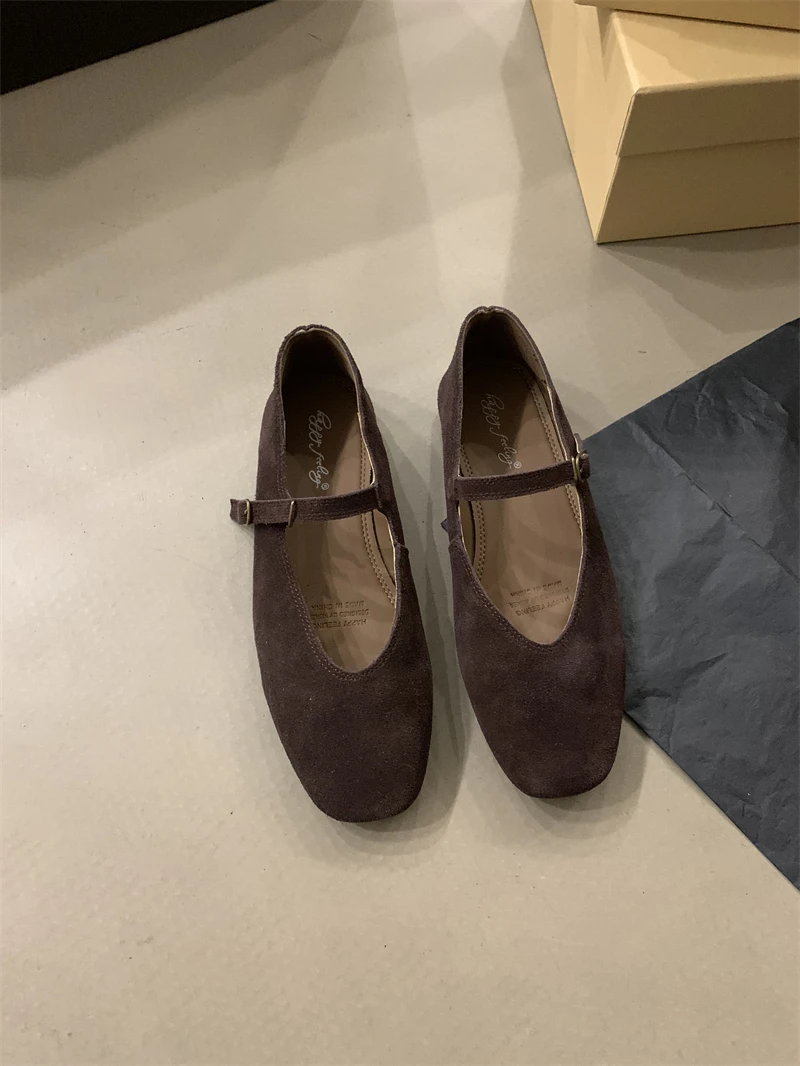 Bailamos Brand New Women Flats Round Toe Shallow Slip On Ladies Casual Ballet Shoes Soft Leather Eelgant Dress Shoes Mujer Size