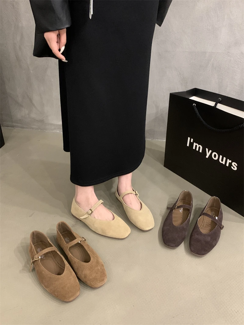 Bailamos Brand New Women Flats Round Toe Shallow Slip On Ladies Casual Ballet Shoes Soft Leather Eelgant Dress Shoes Mujer Size