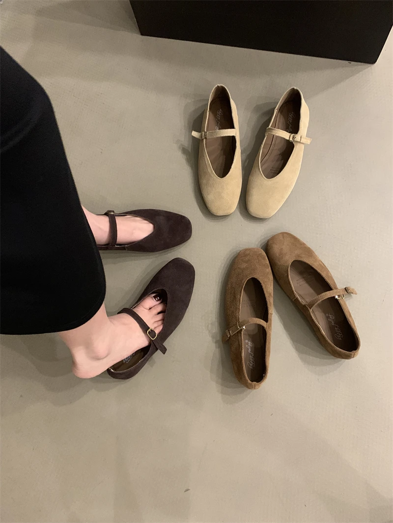 Bailamos Brand New Women Flats Round Toe Shallow Slip On Ladies Casual Ballet Shoes Soft Leather Eelgant Dress Shoes Mujer Size