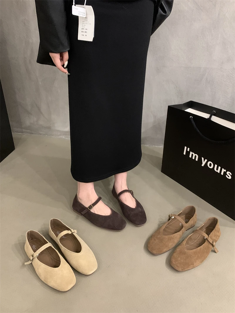 Bailamos Brand New Women Flats Round Toe Shallow Slip On Ladies Casual Ballet Shoes Soft Leather Eelgant Dress Shoes Mujer Size