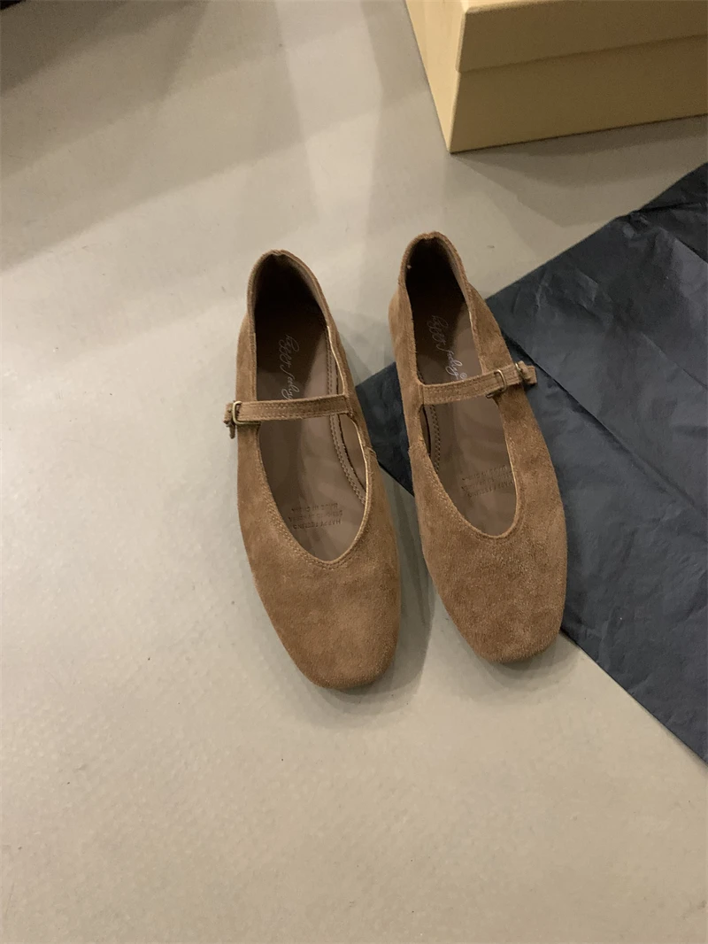 Bailamos Brand New Women Flats Round Toe Shallow Slip On Ladies Casual Ballet Shoes Soft Leather Eelgant Dress Shoes Mujer Size