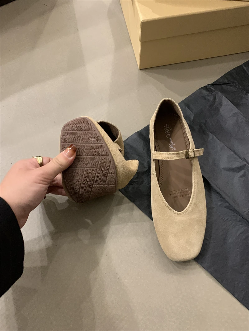 Bailamos Brand New Women Flats Round Toe Shallow Slip On Ladies Casual Ballet Shoes Soft Leather Eelgant Dress Shoes Mujer Size