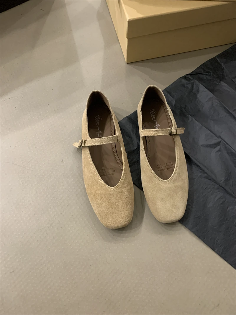 Bailamos Brand New Women Flats Round Toe Shallow Slip On Ladies Casual Ballet Shoes Soft Leather Eelgant Dress Shoes Mujer Size
