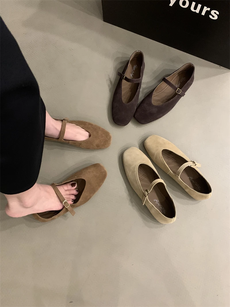 Bailamos Brand New Women Flats Round Toe Shallow Slip On Ladies Casual Ballet Shoes Soft Leather Eelgant Dress Shoes Mujer Size