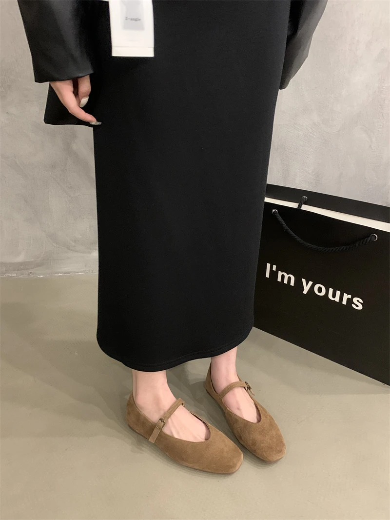 Bailamos Brand New Women Flats Round Toe Shallow Slip On Ladies Casual Ballet Shoes Soft Leather Eelgant Dress Shoes Mujer Size