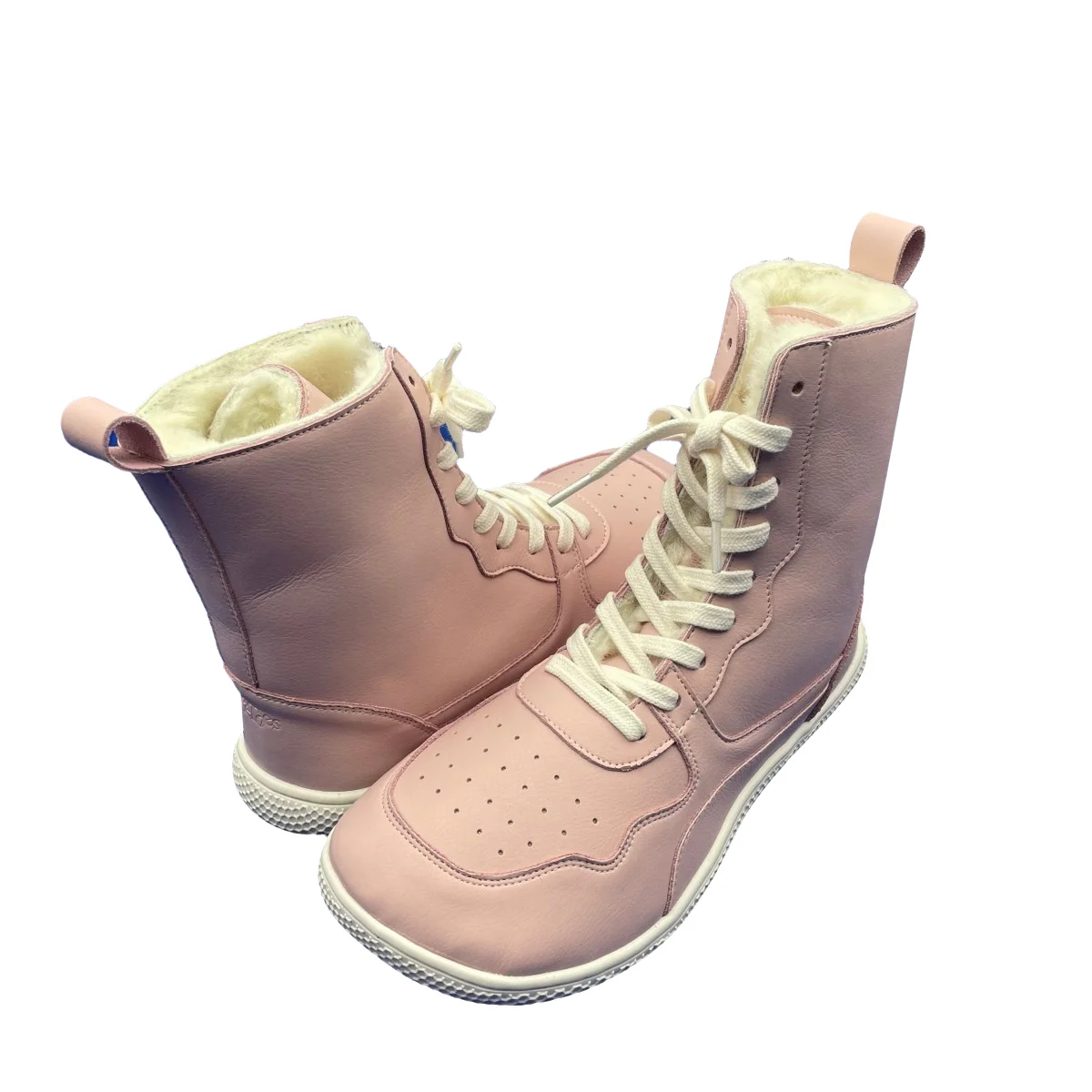 Tipsietoes Barefoot Genuine Leather Winter Middle-High Boots Real Natural Fur Linning Warm Men Women Warmer Light Weight
